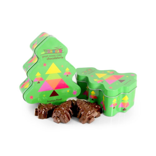 Christmas<br />Tree Tin with Solid Chocolate Trees Milk 100g