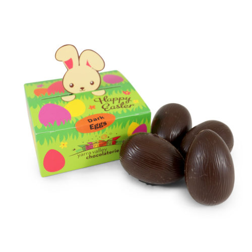 Our handmade Easter eggs are carefully crafted by our team of passionate and skilled chocolatiers using the finest quality Belgian couverture chocolate. Our dark chocolate is rich and delicious. Happy Easter!