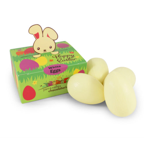 Our handmade Easter eggs are carefully crafted by our team of passionate and skilled chocolatiers using the finest quality Belgian couverture chocolate. Our white chocolate is sweet and delicious. Happy Easter!