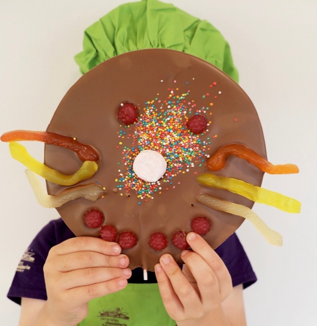 Giant chocolate lollipop making days